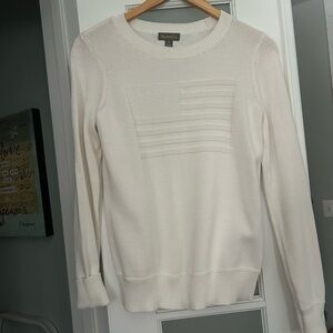 Style & Co. Flag Cream Crew Neck Sweater